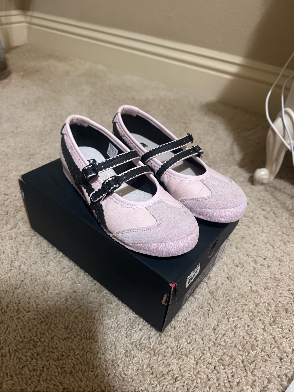 Onitsuka Mexico 66 Tigers Tgrs Mary Jane Ballet Flat in Crystal Pink Graphite